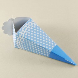 Mevlüt Külahı Mavi Beyaz Puantiyeli 11x4 cm 10 Adet