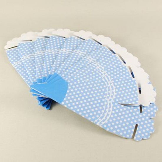 Mevlüt Külahı Mavi Beyaz Puantiyeli 11x4 cm 10 Adet