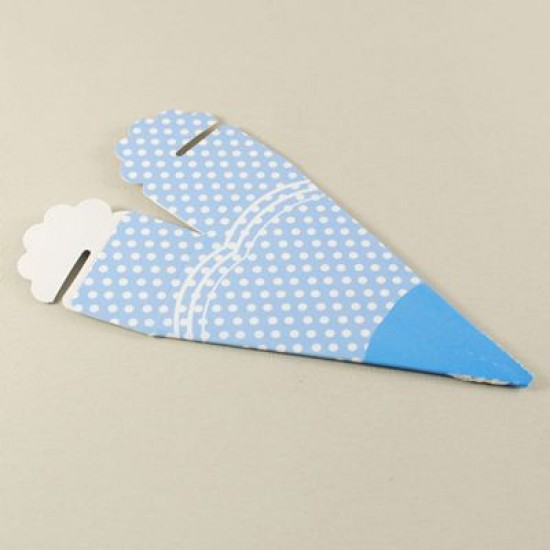 Mevlüt Külahı Mavi Beyaz Puantiyeli 11x4 cm 10 Adet