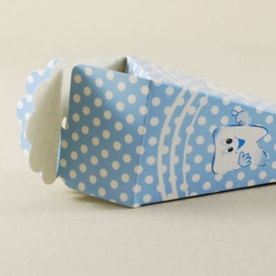 Mevlüt Külahı Mavi Puantiyeli Diş Resimli 11x4 cm 10 Adet