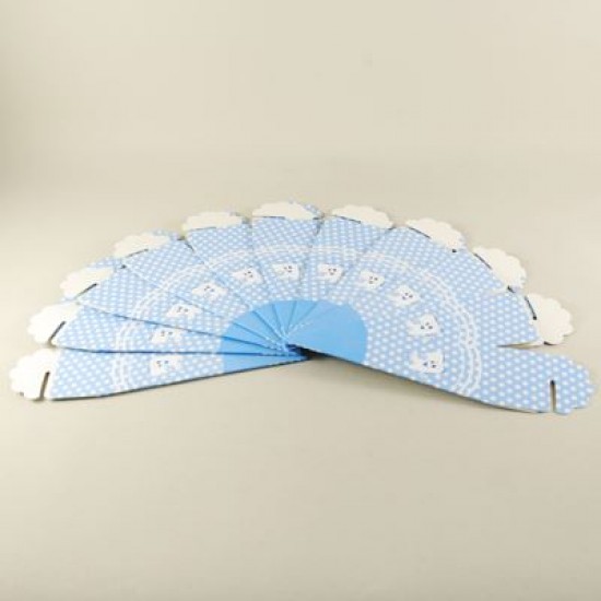 Mevlüt Külahı Mavi Puantiyeli Diş Resimli 11x4 cm 10 Adet