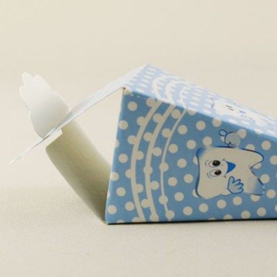 Mevlüt Külahı Mavi Puantiyeli Diş Resimli 11x4 cm 10 Adet