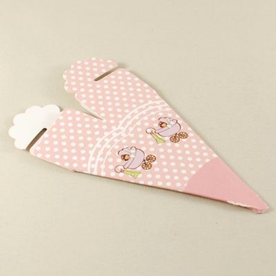 Mevlüt Külahı Pembe Bebek Puseti Resimli 11x4 cm 10 Adet