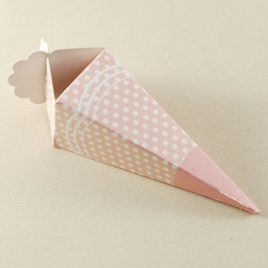 Mevlüt Külahı Pembe Beyaz Puantiyeli 11x4 cm 10 Adet