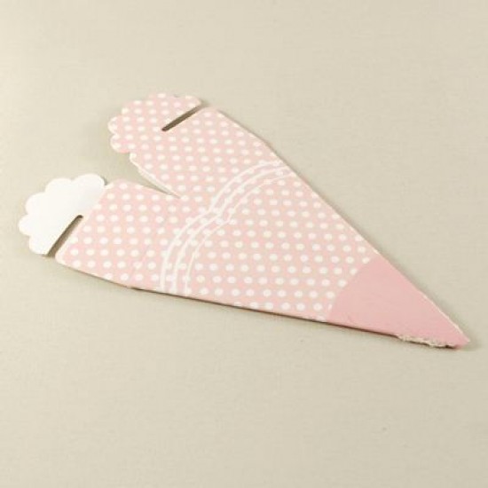 Mevlüt Külahı Pembe Beyaz Puantiyeli 11x4 cm 10 Adet