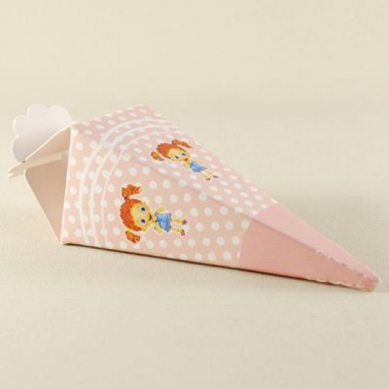 Mevlüt Külahı Pembe Kız Çocuk Resimli 11x4 cm 10 Adet