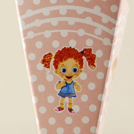 Mevlüt Külahı Pembe Kız Çocuk Resimli 11x4 cm 10 Adet