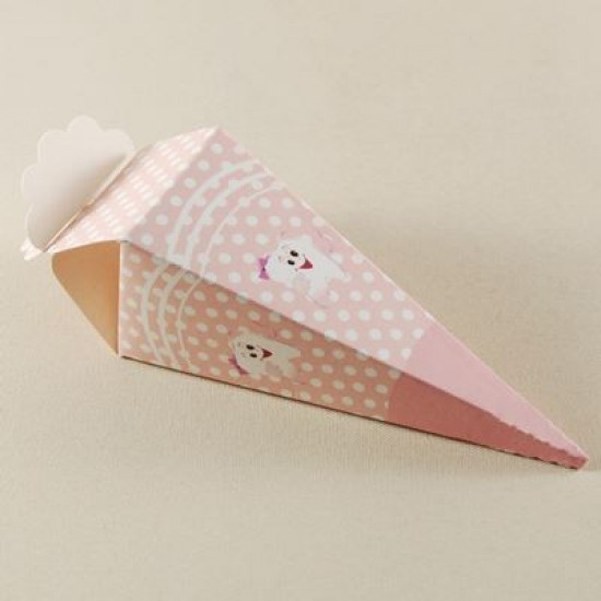 Mevlüt Külahı Pembe Puantiyeli Diş Resimli 11x4 cm 10 Adet