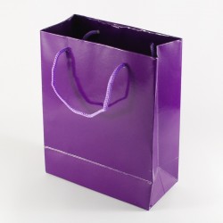Mor Renk Karton Çanta 17X14X5 Cm 10 Adet