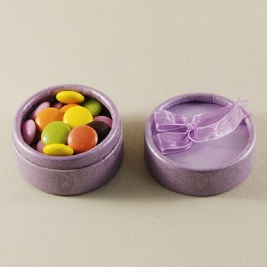 Mor Yuvarlak Şeker Ve Yüzük Kutusu 5.5x3.5 cm