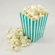 Yeşil Çizgili Popcorn Kovası 12 Adet Parti Malzemeleri