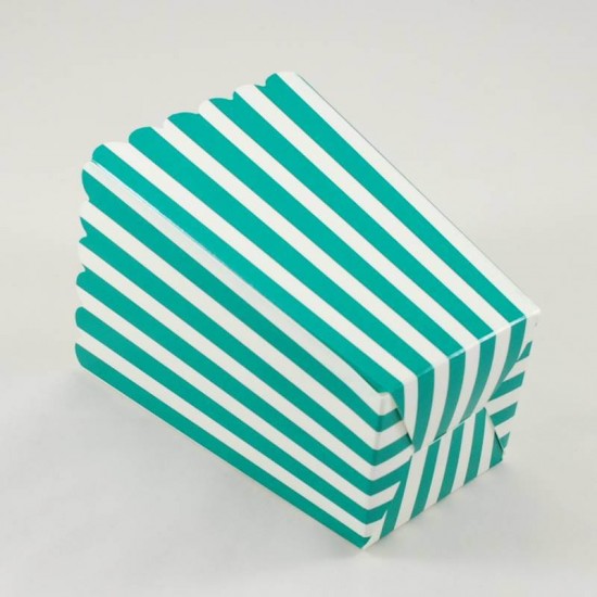 Yeşil Çizgili Popcorn Kovası 12 Adet Parti Malzemeleri