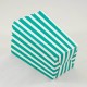 Yeşil Çizgili Popcorn Kovası 12 Adet Parti Malzemeleri
