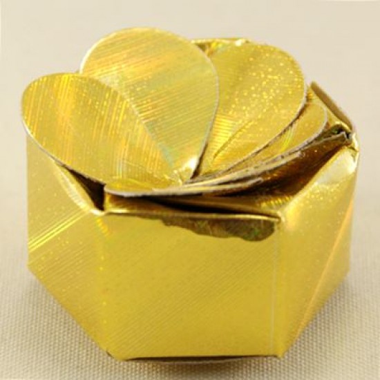 Altıgen Çiçek Figürlü Kutu Kına Paketi 50 Adet