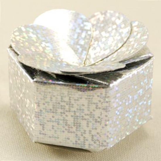 Altıgen Çiçek Figürlü Kutu Kına Paketi 50 Adet