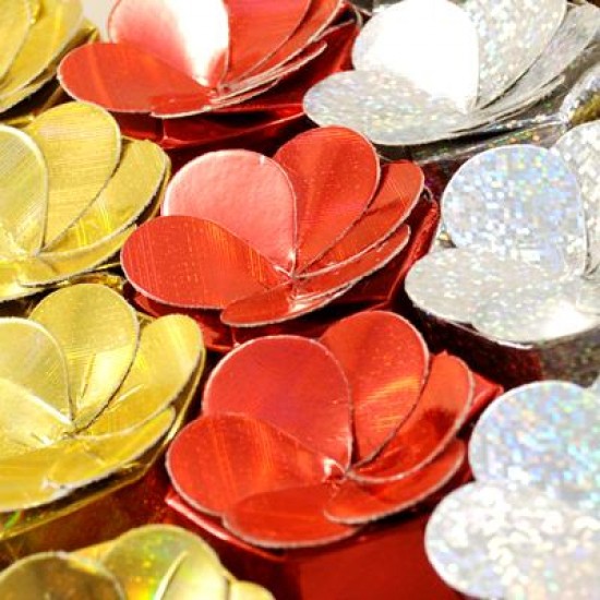 Altıgen Çiçek Figürlü Kutu Kına Paketi 50 Adet