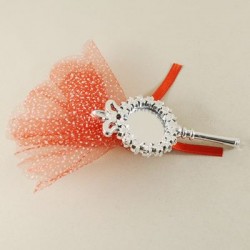 Gümüş Renk Aynalı Ve Tüllü Kına Paketi 24 Adet