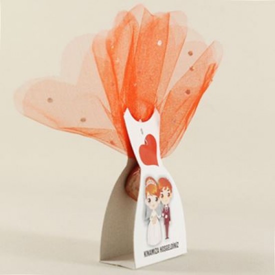 Kırmızı Ve Beyaz Tüllü Kutulu Kına Paketi 50 Adet