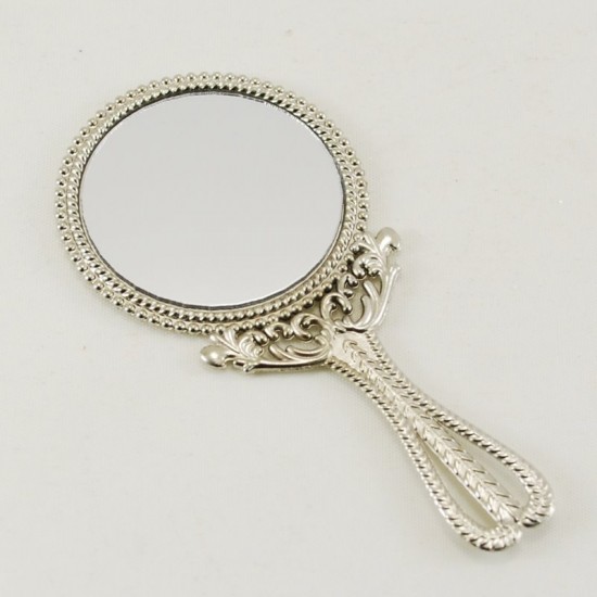 Metalik Renk Küçük Süs Metal Ayna 10x5 Cm