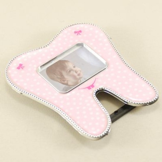 Diş Şeklinde Magnetli Pembe Fotoğraf Çerçevesi