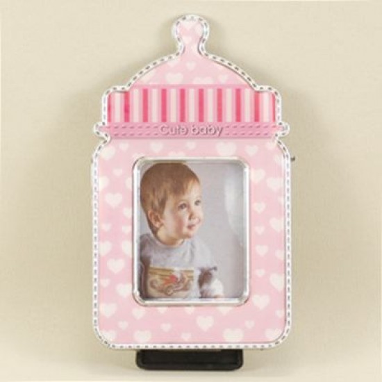 Biberon Figürlü Magnetli Pembe Fotoğraf Çerçevesi