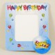 Happy Birthday Mavi Balonlu Ve Simli Magnetli Fotoğraf Çerçevesi