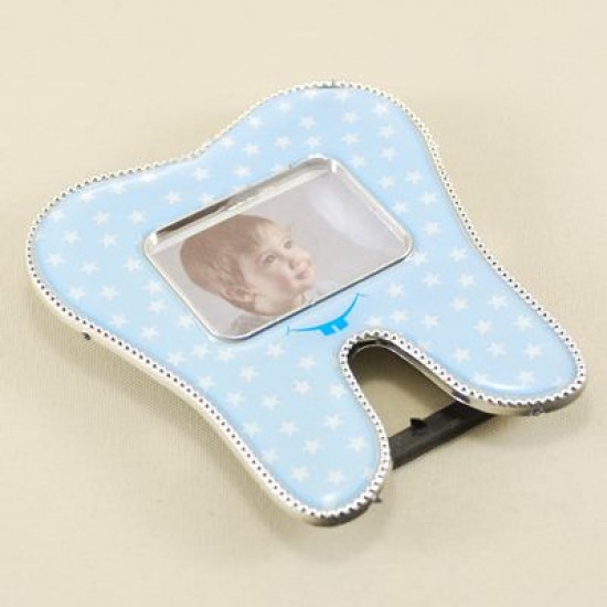 Diş Şeklinde Magnetli Mavi Fotoğraf Çerçevesi