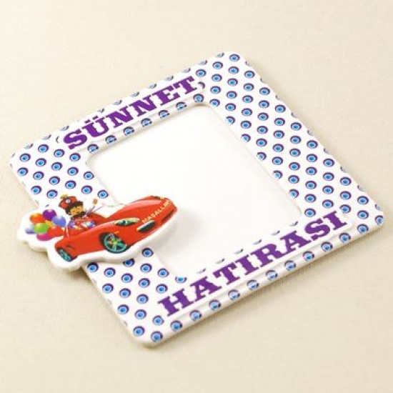 Arabaya Binen Sünnet Çocuğu Magnetli Fotoğraf Çerçevesi