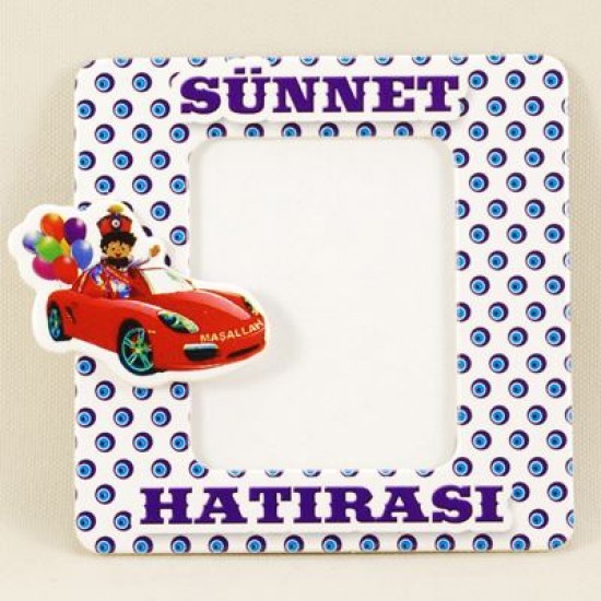 Arabaya Binen Sünnet Çocuğu Magnetli Fotoğraf Çerçevesi