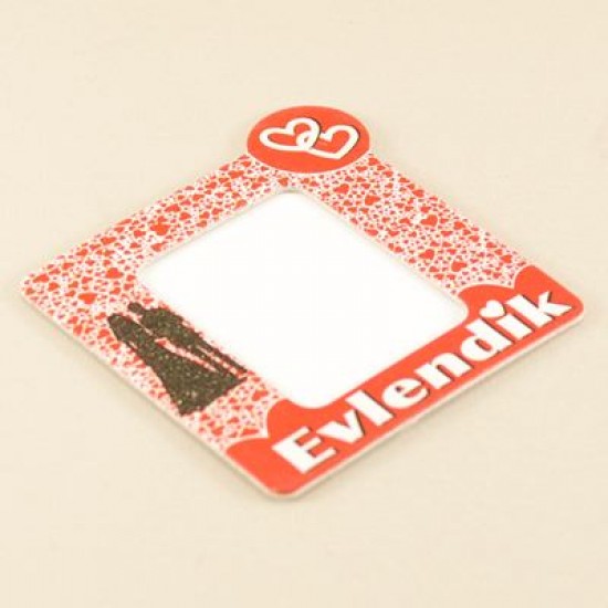 Evlendik Magnetli Fotoğraf Çerçevesi