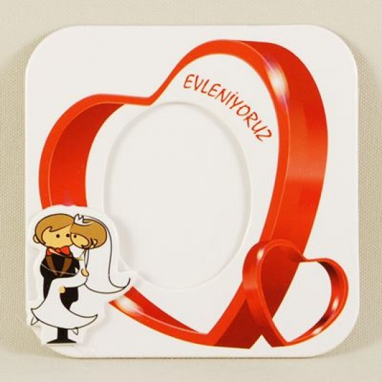 Evleniyoruz Magnetli Fotoğraf Çerçevesi