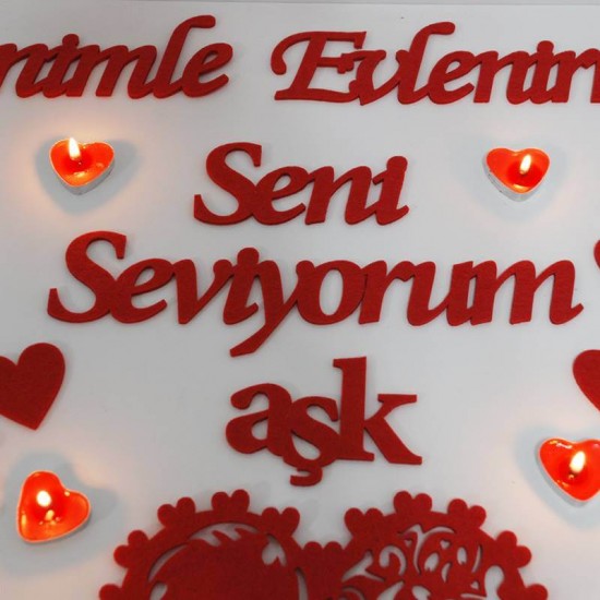 Benimle Evlenir misin? Evlilik Teklifi Masa Seti