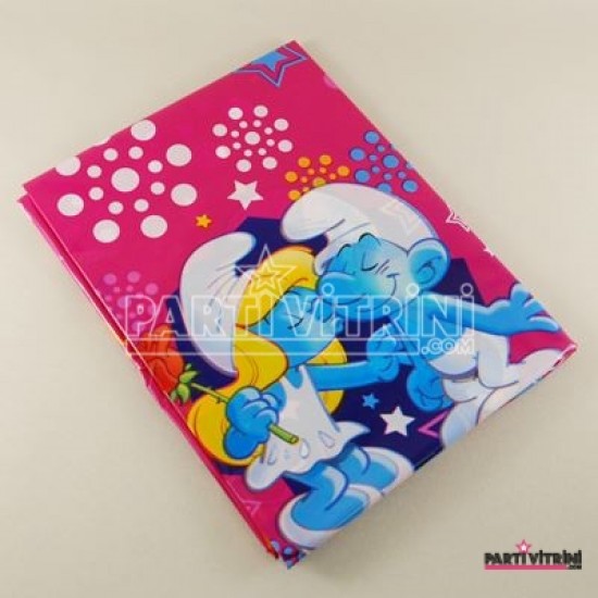 Şirine Temalı Pembe Şirinler Orjinal Lisanslı Parti Masa Örtüsü