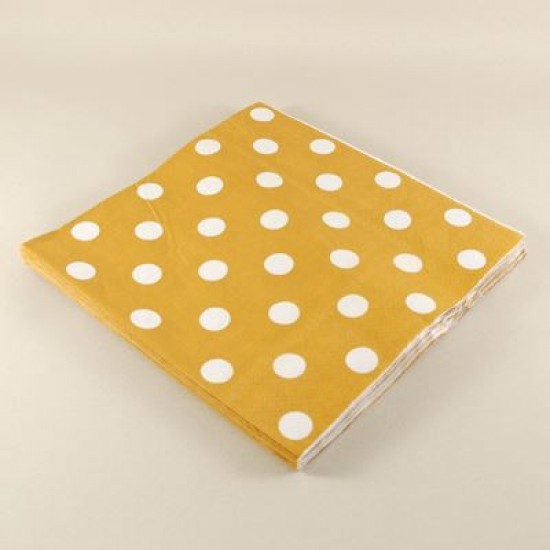 Altın Beyaz Puantiyeli Peçete