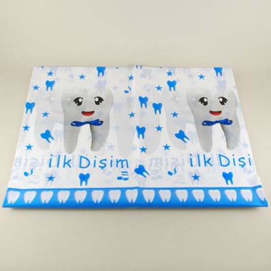 İlk Dişim Mavi Diş Resimli Masa Örtüsü