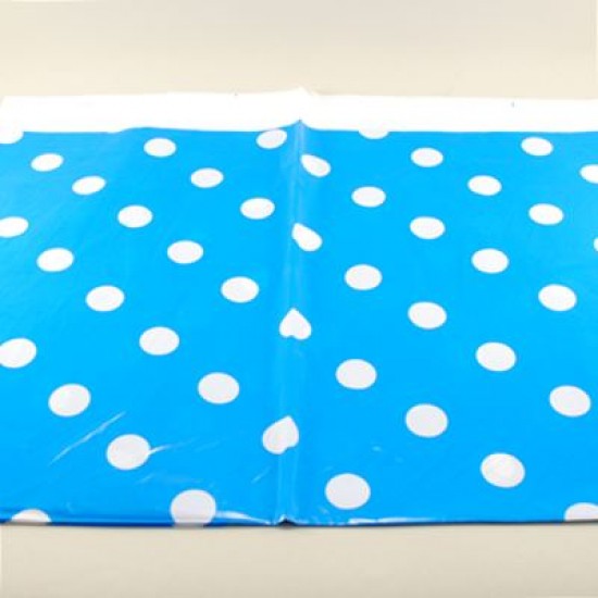 Mavi Beyaz Puantiyeli Parti Masa Örtüsü