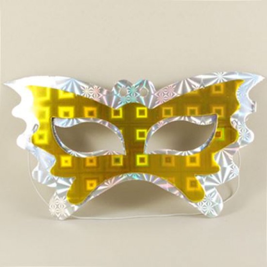 Gümüş Ve Altın 3D Parlak Karton Parti Maskesi