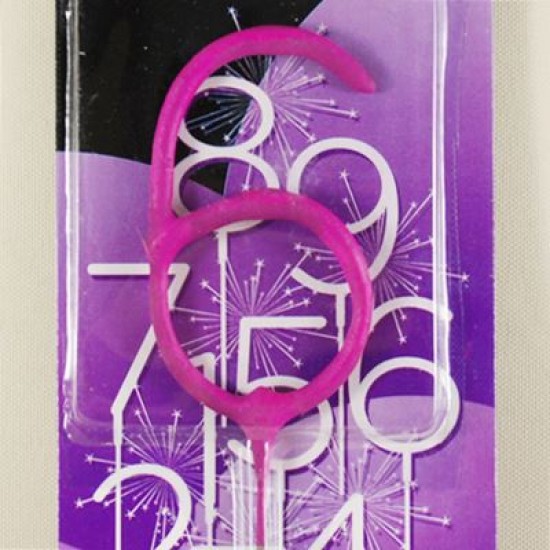 6 Rakamı Pembe Parti Maytap