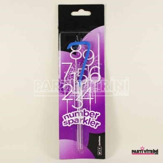 7 Rakamı Mavi Parti Maytap