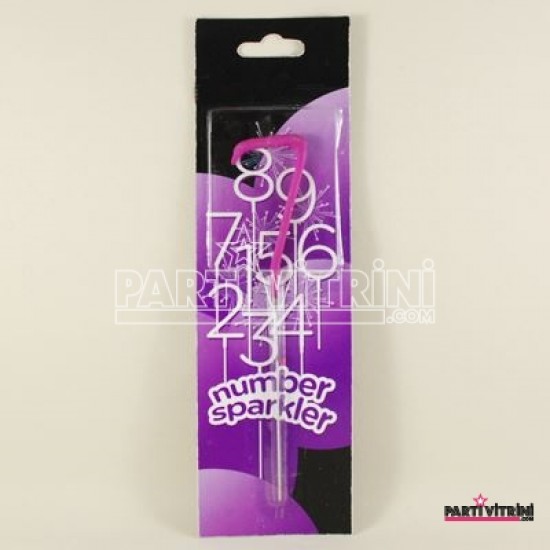 7 Rakamı Pembe Parti Maytap