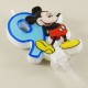 9 Rakamlı Mavi Üç Boyutlu Mickey Mouse Mumu