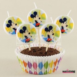 Mickey Mouse Resimli Mum Kürdanlı 5 Adet