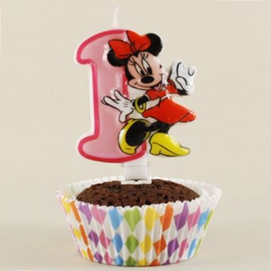 Pembe Üç Boyutlu Minnie Mouse Mumu 1 Rakamlı