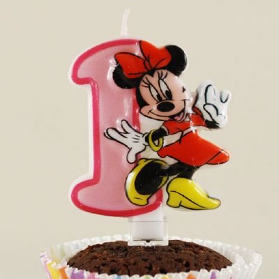 Pembe Üç Boyutlu Minnie Mouse Mumu 1 Rakamlı