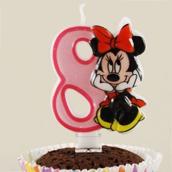 Pembe Üç Boyutlu Minnie Mouse Mumu 8 Rakamlı