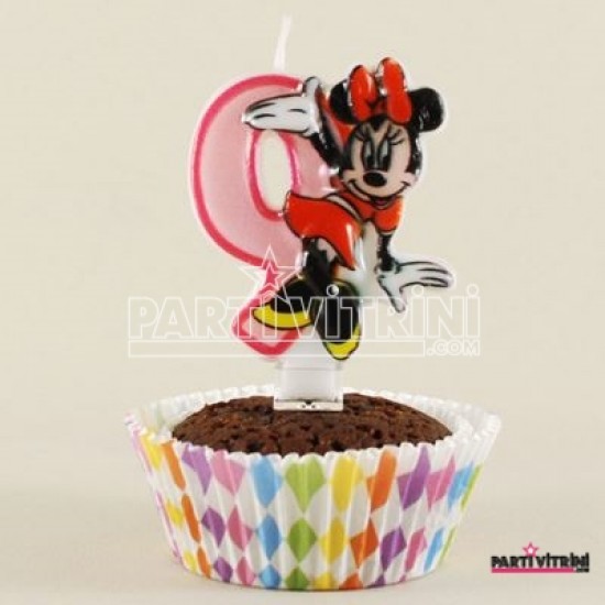 Pembe Üç Boyutlu Minnie Mouse Mumu 9 Rakamlı