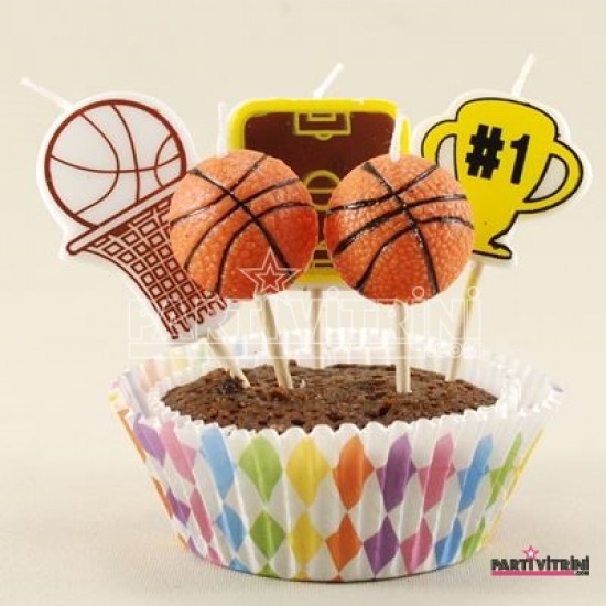 Basketbol Temalı Mum Kürdanlı 5 Adet