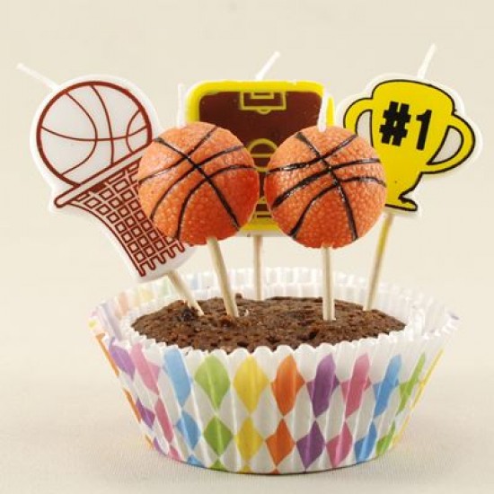 Basketbol Temalı Mum Kürdanlı 5 Adet