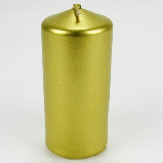 Gold Renk Dekoratif Mumlar 2 Adet 7.5 Cm