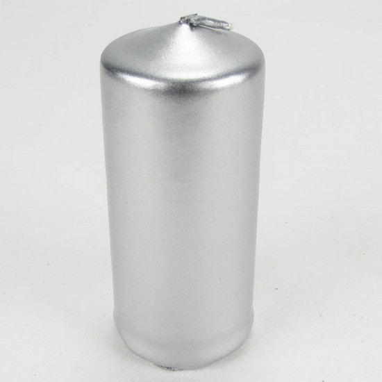 Gümüş Renk Dekoratif Mumlar 2 Adet 7.5 Cm